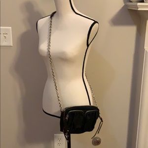 MZ Wallace Penny crossbody bag black with red